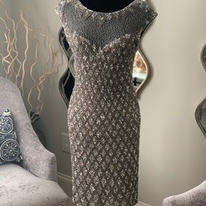Parker silver cocktail dress